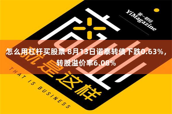 怎么用杠杆买股票 8月13日诺泰转债下跌0.63%，转股溢价率6.08%